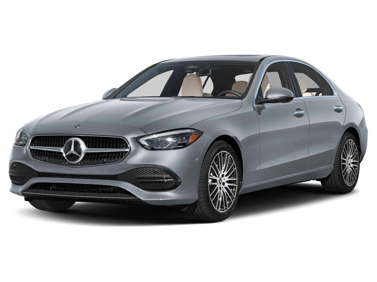2026 Mercedes-Benz C-Class C 300 4MATIC in Selenite Grey Metallic — front three-quarter view