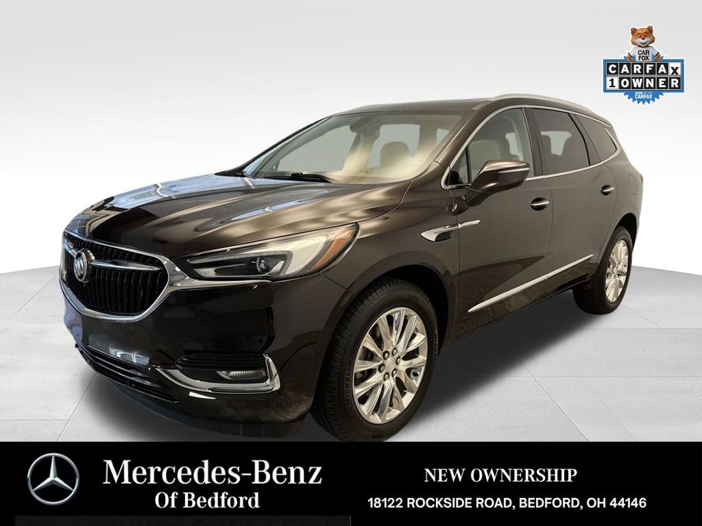 2018 Buick Enclave Essence in Havana Metallic — front three-quarter view