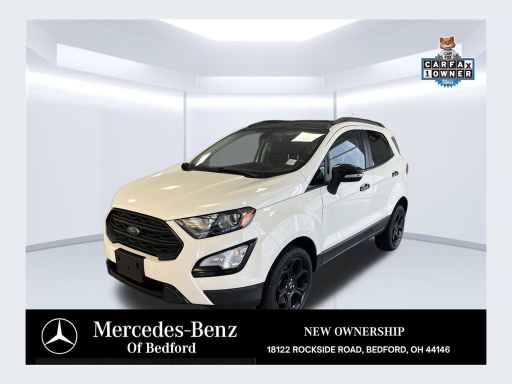 2021 Ford EcoSport SES in Diamond White — front three-quarter view