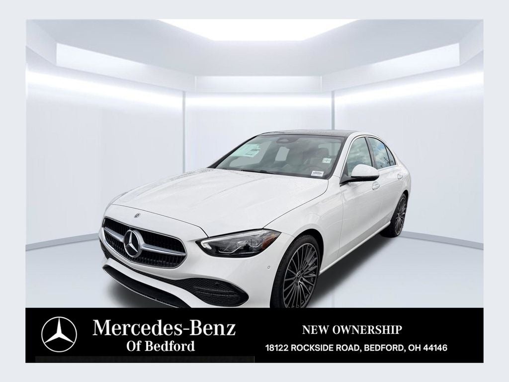 2026 Mercedes-Benz C-Class C 300 4MATIC in Polar White — front three-quarter view