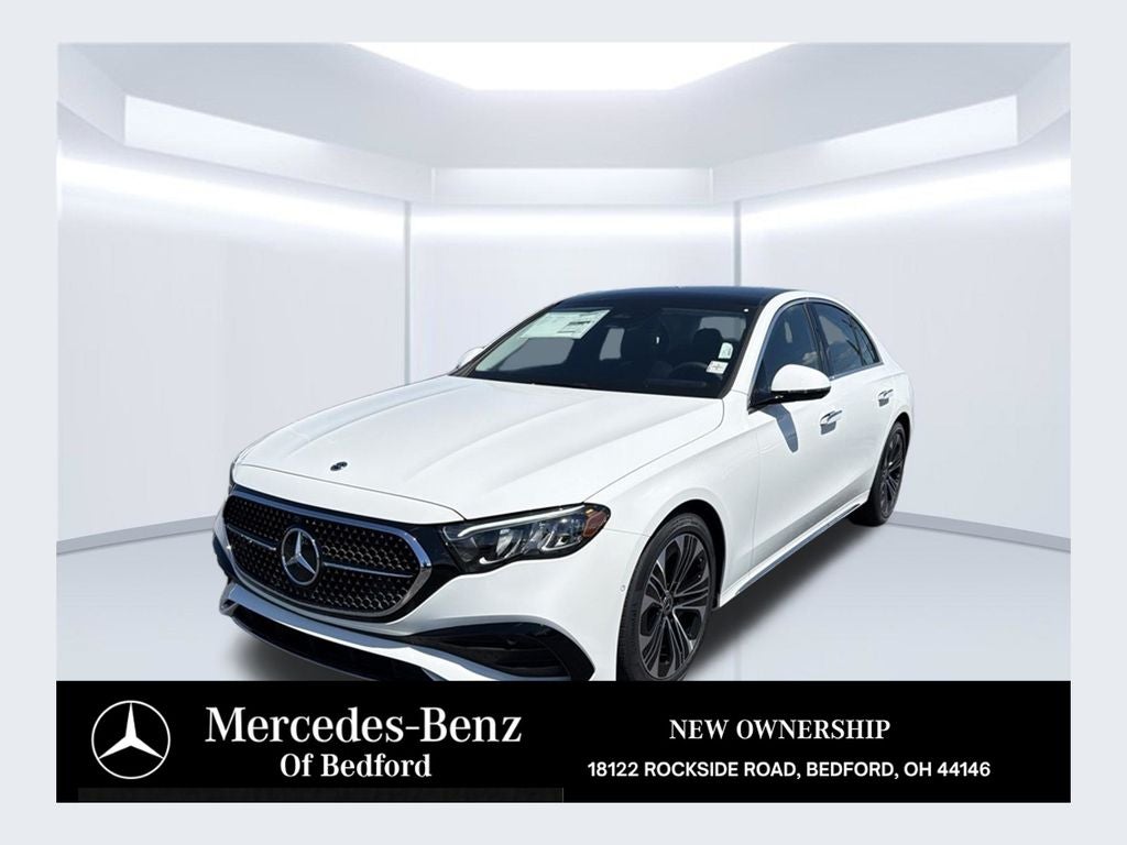 2026 Mercedes-Benz E-Class E 450 4MATIC in Polar White — front three-quarter view