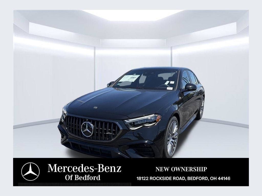 2026 Mercedes-Benz E-Class E 53 AMG 4MATIC in Obsidian — front three-quarter view